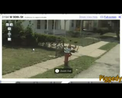 google maps street view funny. Street View Car Catches Kid