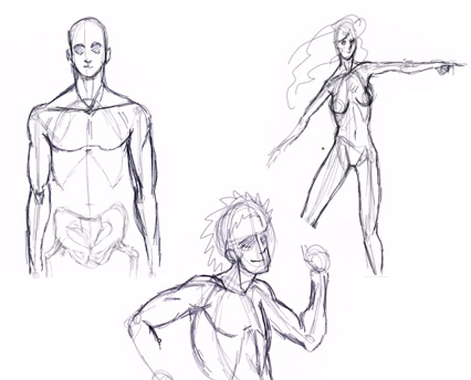 Sketch Drawings of the Human Body and Figure
